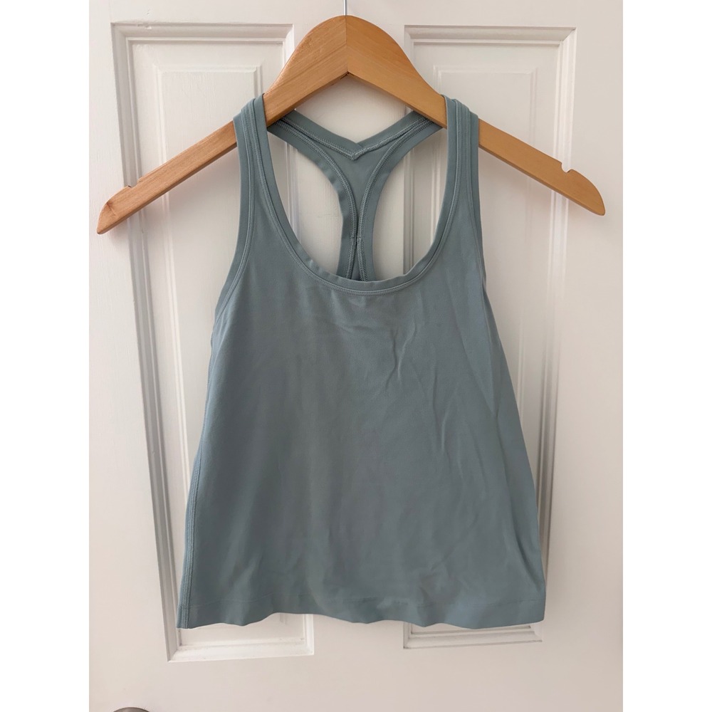 Lululemon Cool Racerback Tank Top Blue Sage Size XS S Athleisure